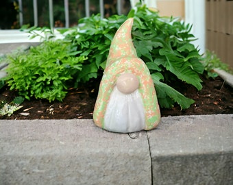 Handmade Spring Gnome Figurine: Air Dry Clay Boho Decor
