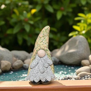 Handmade Forest Spirit Gnome: Primitive Clay Figurine with Shoes