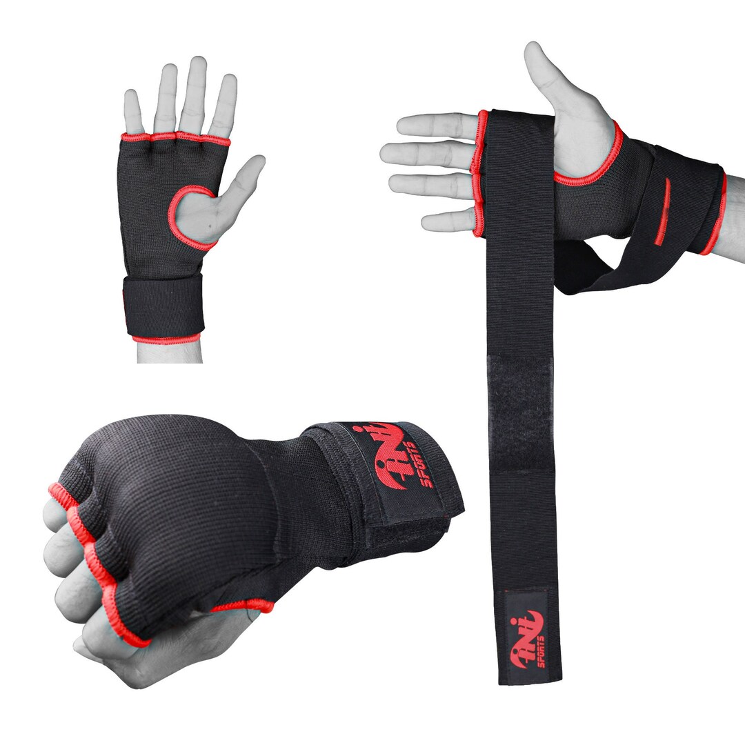 INI Boxing Gel Gloves Hand Wraps Punch Bag Inner Glove MMA Martial Arts Etsy