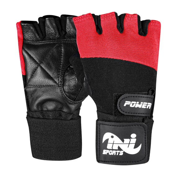 Real Leather Weight Lifting Gloves - Gym Fitness Bodybuilding Cycling Exercise Gloves With Padding
