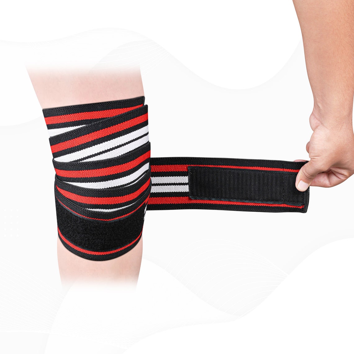 INI Knee Wrap Weight Lifting Bandage Strap Guard Pads Power - Etsy