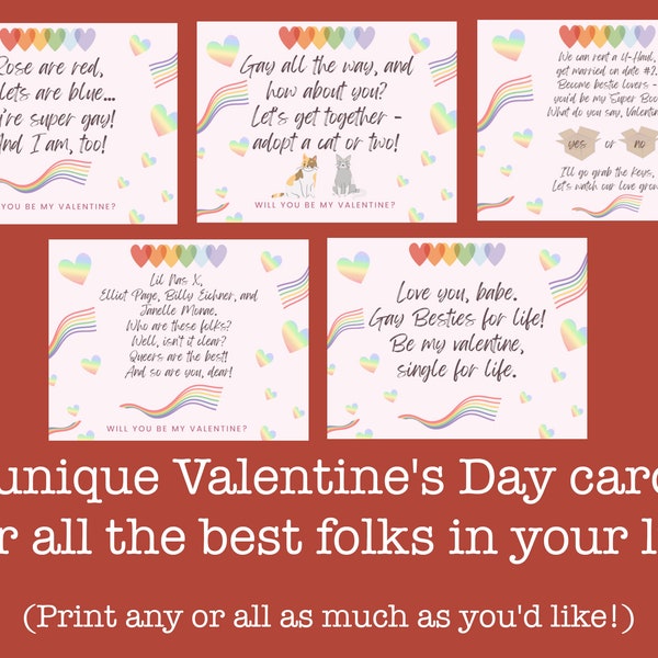 LGBTQIA+ Valentine's Cards!