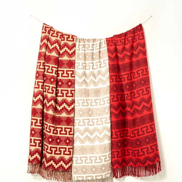 Peruviaanse alpaca wollen plaid