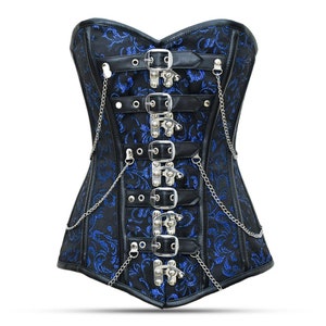 Steel boned corset/Steampunk corsets/Over bust corset/antique corset/plus size bustier/handmade corset/Waist Shaper/bustier corset top