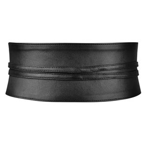 Black Leather Fashion Corset Belt - Waist Belt - Waist Trainer - Waist Shaper