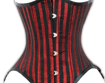 Steel Boned corset/Waist shaper/under bust corset/antique corset/brocade corset/Handmade corset/corselette/Waist Trainer/Corset tops