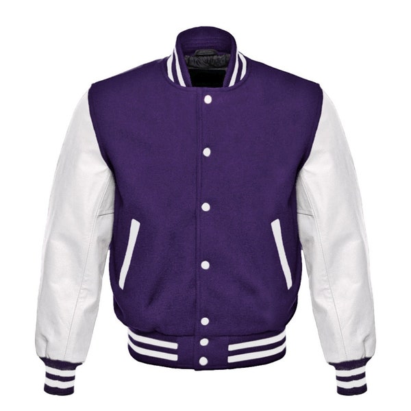 Purple Varsity Jacket - Etsy