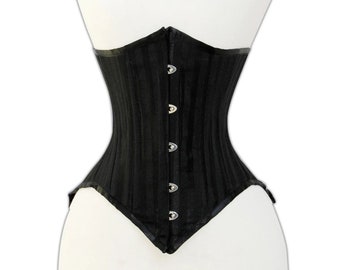 Corset avec baleines en acier/contour de taille/corset sous la poitrine/corset ancien/corset en brocart/corset fait main/corselette/taille formateur/hauts de corset