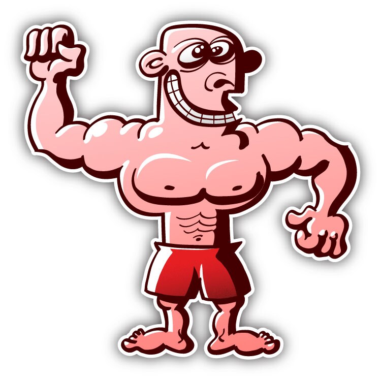 Funny Cartoon Proud and Odd Bodybuilder Sport Car Bumper - Etsy Funny Cartoon Proud and Odd Bodybuilder Sport Car Bumper - Etsy