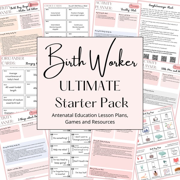 Das ULTIMATIVE Birth Worker Starter Kit: Eisbrecher, Demos und Spiele für Birth Worker | Doulas | Hypnobirthing Lehrer und Hebammen