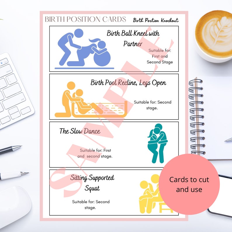 Birth Position Knockout Activity Game for Birth Workers, Doulas and