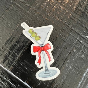 Dirty Martini | Dirty Martini Stickers | Martini Stickers | Martini with Bow Sticker | Mini Stickers | Cute Stickers | Coquette Stickers
