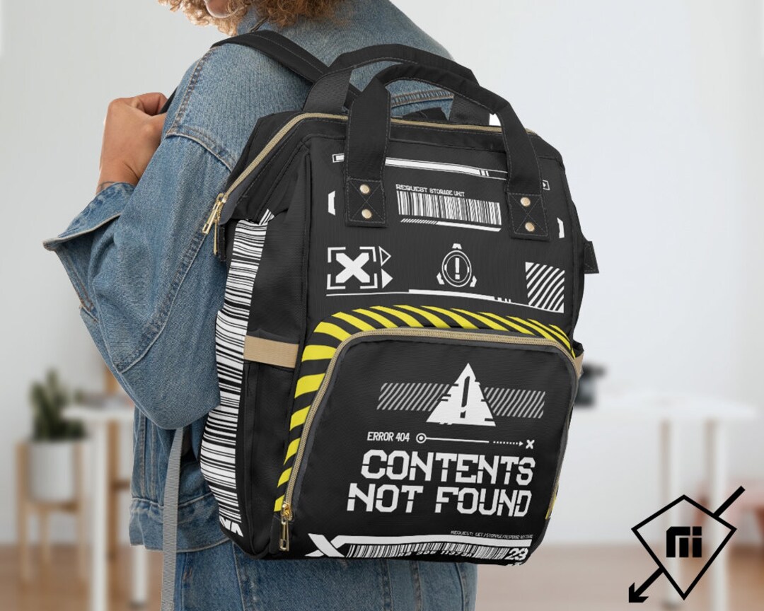 Cyberpunk Backpack Black Cyberpunk Diaper Backpack Mommy Etsy