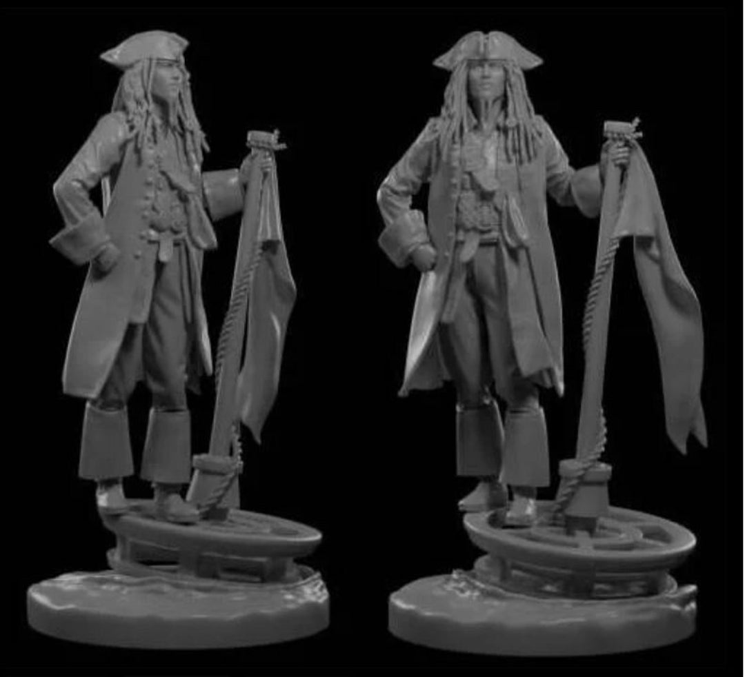 Captain Jack Sparrow 3D STL File Jack Sparrow 3D Figure - Etsy