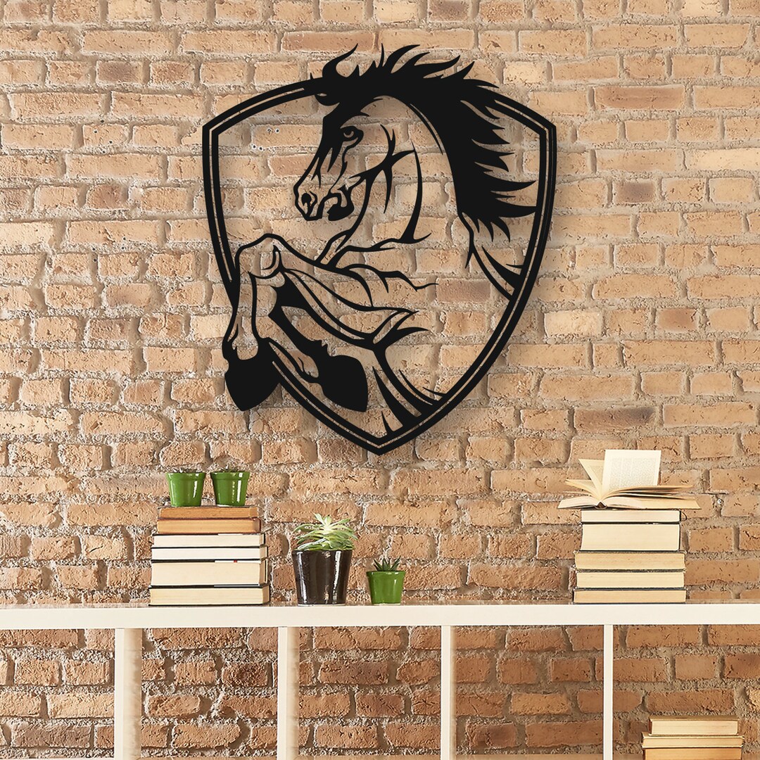 Horse Metal Wall Art Quotes Metal Living Room Wall Decor Etsy