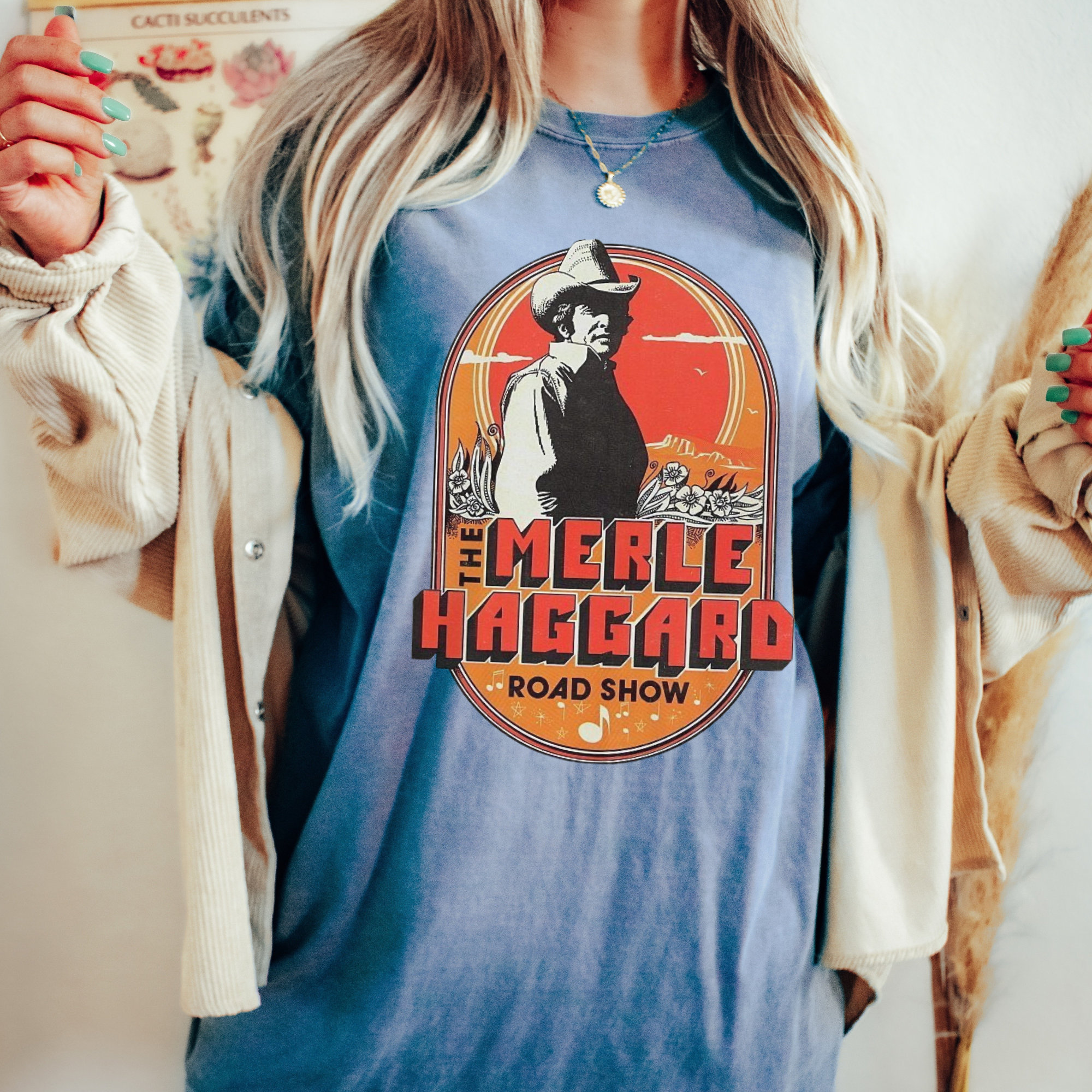 Discover Merle Haggard Vintage Style Tee, Retro country Music Tee
