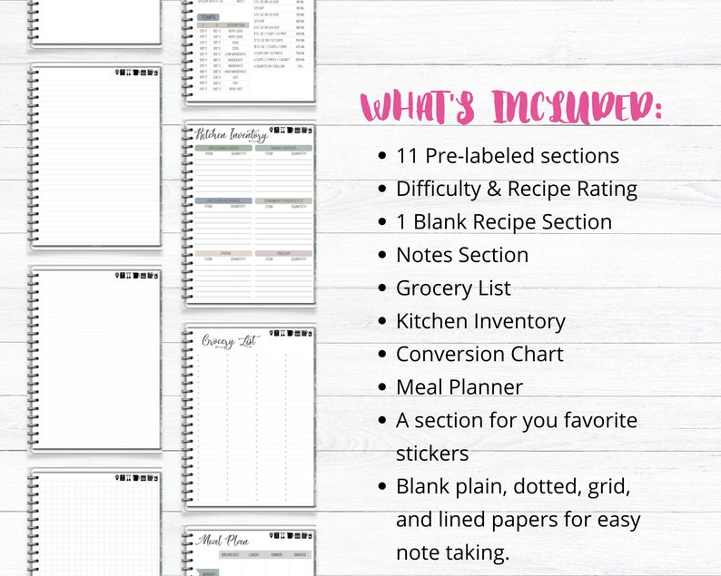 Digital Recipe Book With Meal Planner, Kitchen Inventory, Grocery List ...