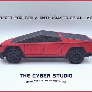 Tesla Cybertruck Full Color 4 Pack Foldable Paper Origami Craft Model ...