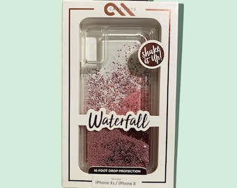 Pink Glitter Waterfall Iphone X/Xs Phone Case