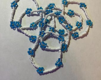 Light blue clear friendship bracelet one size fits all super stretchy