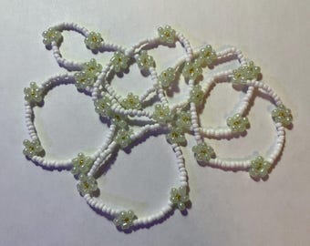 Green friendship bracelet one size fits all super stretchy