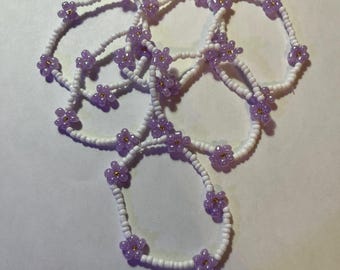 Light purple friendship bracelet one size fits all super stretchy