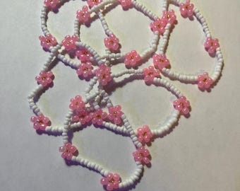 Pink friendship bracelet one size fits all super stretchy
