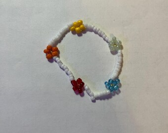 Rainbow friendship bracelet one size fits all super stretchy