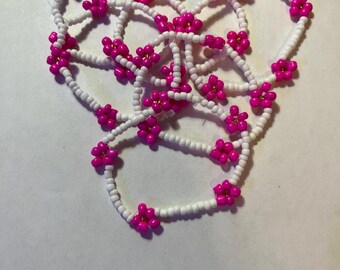 Hot pink friendship bracelet one size fits all super stretchy