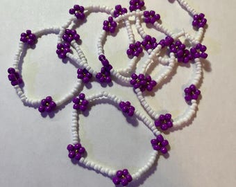 dark purple friendship bracelet one size fits all super stretchy