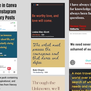 200 modelli di post Instagram con citazioni letterarie Canva / Realizzati con Canva