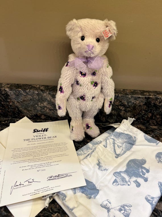 Steiff テディベア バイオレット Steiff Violet - the Flower Bear (2009) - Etsy