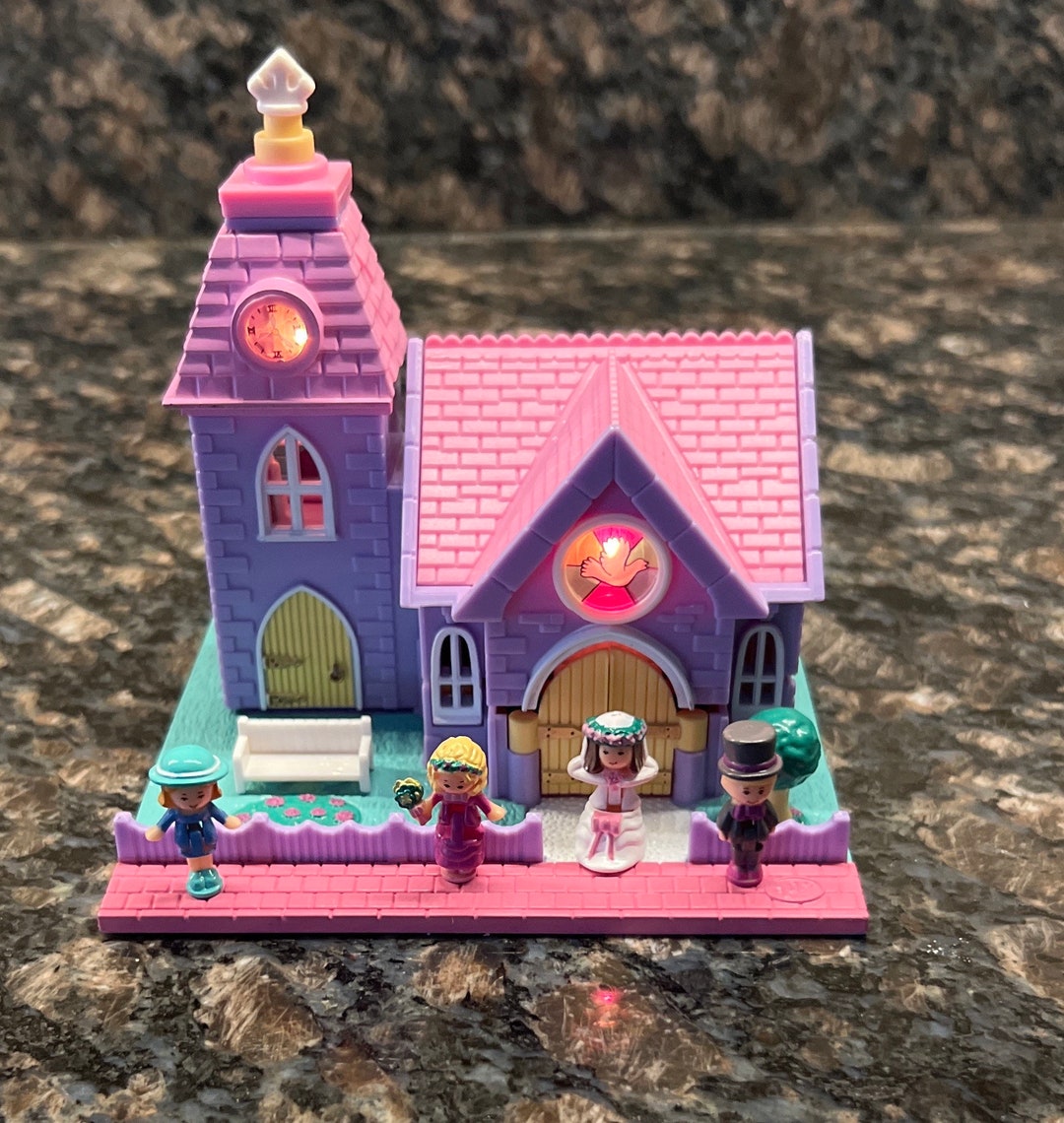 Vintage Polly Pocket Wedding Chapel Bluebird Toys 1993 Etsy