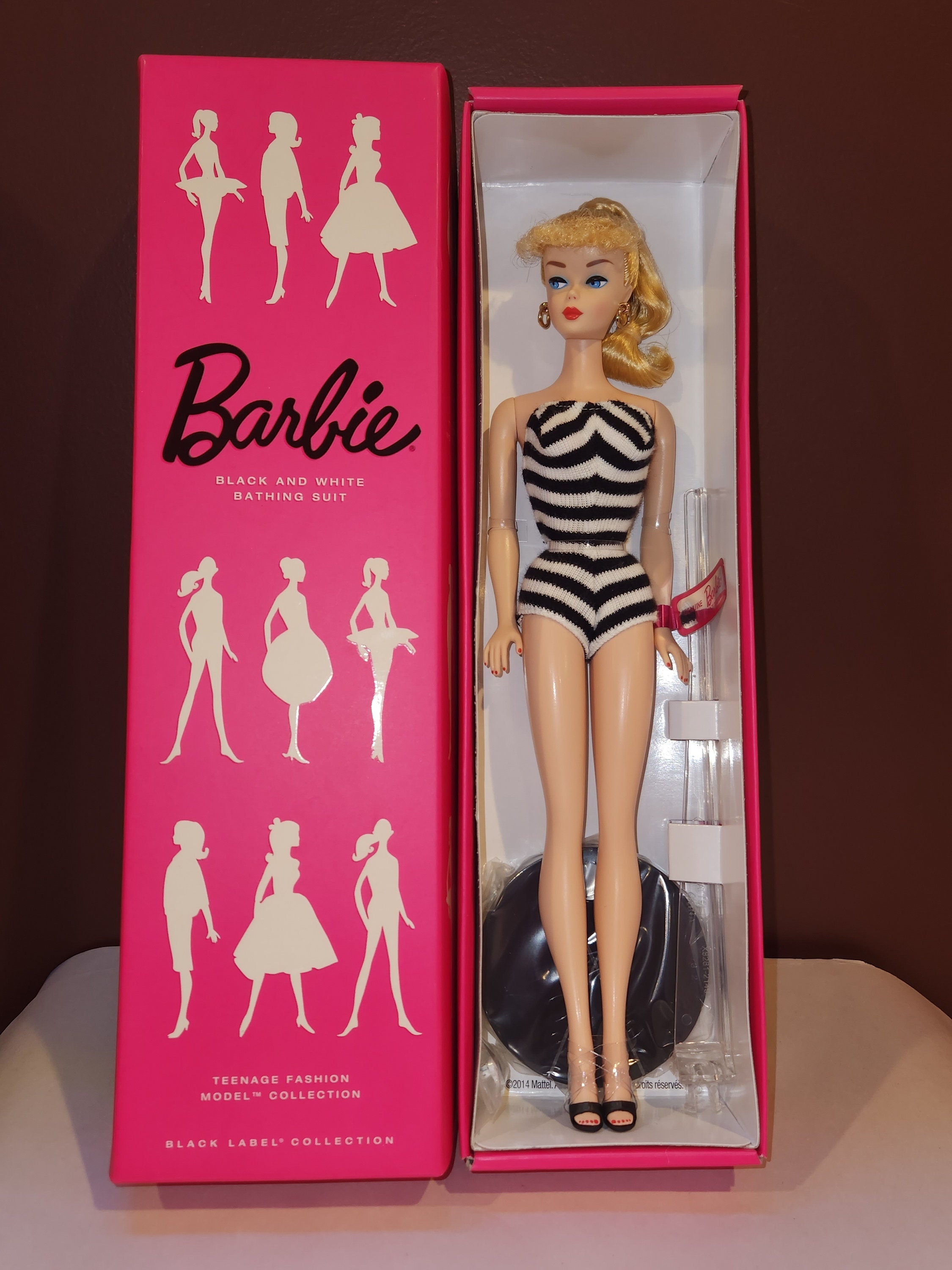 Barbie black and white bathing suit deals