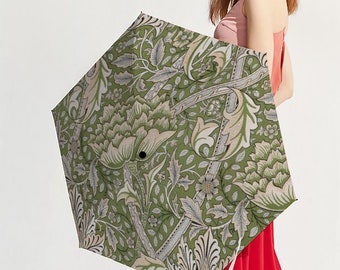 Umbrella - William Morris's - Windrush Design 5 Folding UV Protection Sunshine And Rain Versatile Umbrella