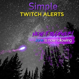 Simple Twitch Alerts | Purple | Custom Streamer Alert Overlays