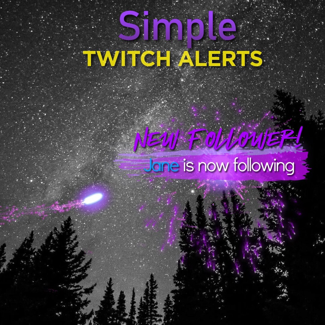 Simple Twitch Alerts | Purple | Custom Streamer Alert Overlays - Etsy