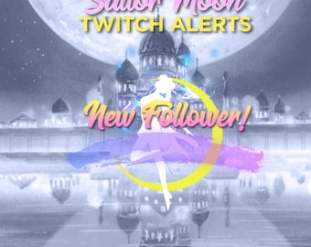 Animated Twitch Stream Alerts - Sailor Moon Themed