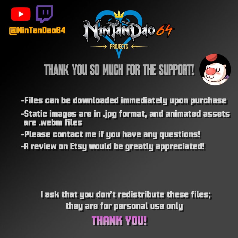 Twitch Stream Alerts - Kingdom Hearts Themed - Item Obtained - 10 Animated Alerts image 3