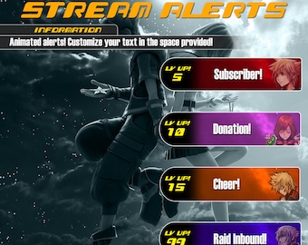 Twitch Stream Alerts - Kingdom Hearts - 9 Animated Alerts