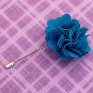 Vintage Blue Floral Stylish Moss Art Nouveau Stick Pin - V17