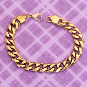 Vintage Simple Curb Chain Bracelet 9 Inch- V12