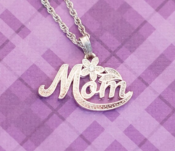 Vintage Mom Appreciation Silver Tone Necklace 18 … - image 1