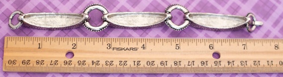 Vintage Dragon Scale Gold Tone Link Bracelet 7 1/… - image 3