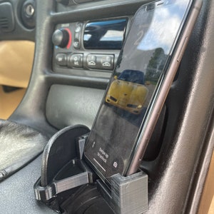C5 Corvette Cup Holder Phone Mount 3D printed Phone Stand image 3