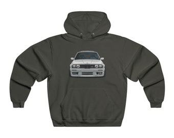 White BMW E30 M3 Hoodie, Classic E30 M3 Sweater, Vintage Beemer Pullover, Clean Minimalistic Design, Multiple Colors, Multiple Sizes
