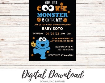 Cookie monster baby shower favors sales