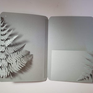 Fern Pocket Invitation SVG, Invitation enveloppe, mariage Cricut, enveloppe de poche 5x7, téléchargement numérique