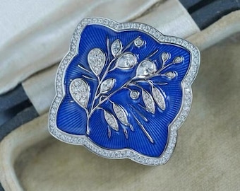 Broche de Plata, Broche Retro, Broche de Esmalte, Regalo para ella, Regalo para él, Regalo de Boda, Joyería Nupcial, Regalo del Día de las Madres