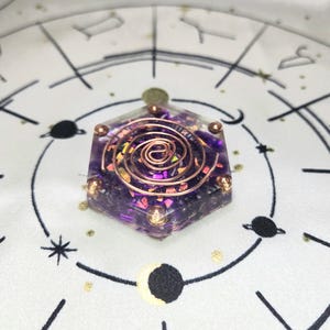 Orgonite,Holistic,Emf buster,Reiki Energy,Flower of Life,Crystals,Ying Yang,Gifts,Anxiety Relief,Amethyst,Shungite,Selenite,Christmas Gifts